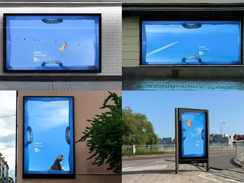 IKEA Thụy Điển biến túi FRAKTA thành “khung nhìn cuộc sống” trong chiến dịch OOH mới