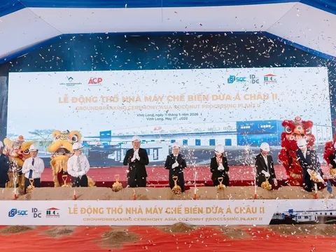 Tập đoàn Nguyên liệu Á Châu AIG động thổ nhà máy chế biến dừa công nghệ hiện đại hàng đầu thế giới